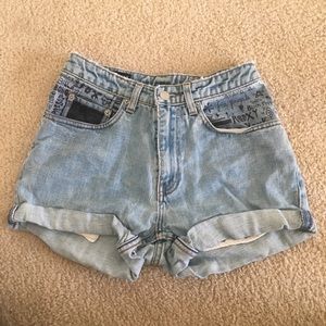Hand made jean shorts